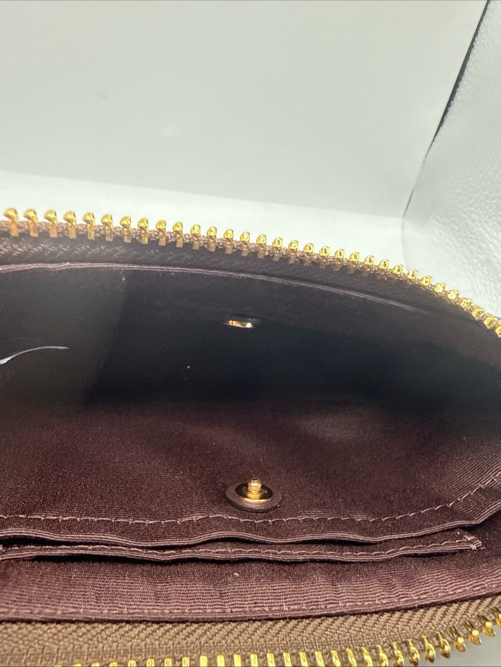 Coach Brown Signature Chain Shoulder Bag with Gold Hardware - Picture 7 of 9